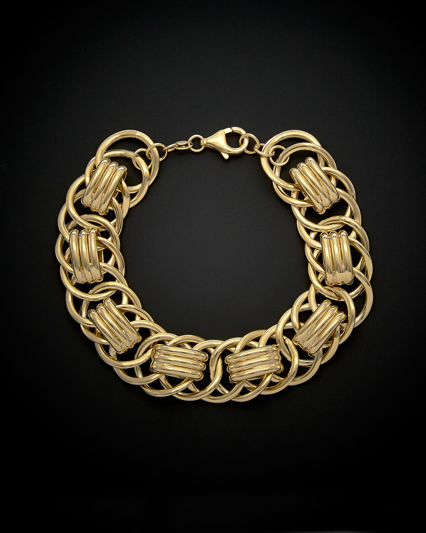 Shop Italian Gold 14k  Fancy Link Bracelet