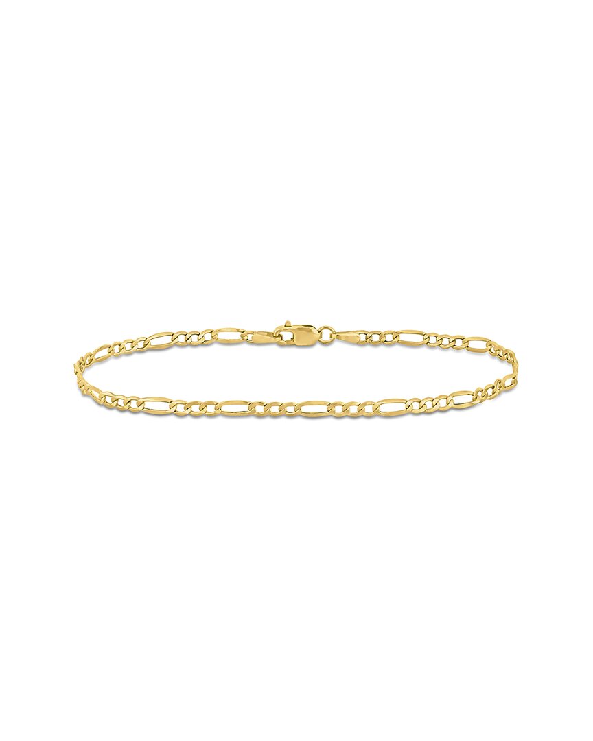 Italian Gold 10k Figaro Chain Ankle Bracelet