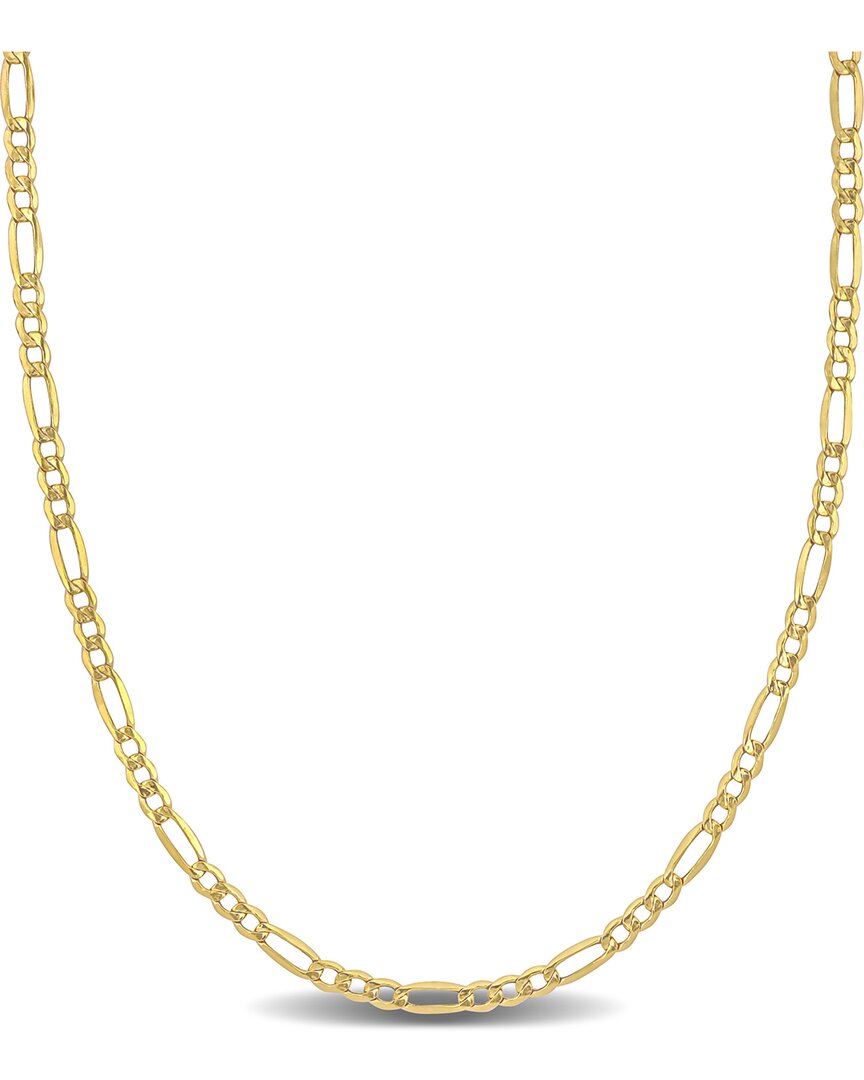 Italian Gold 10k Figaro Chain Necklace
