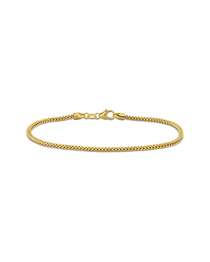 Italian Gold 10k Franco Link Chain Ankle Bracelet