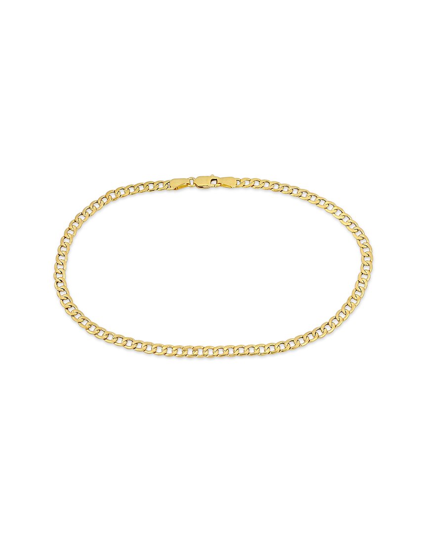 Italian Gold 14k Curb Link Chain Ankle Bracelet