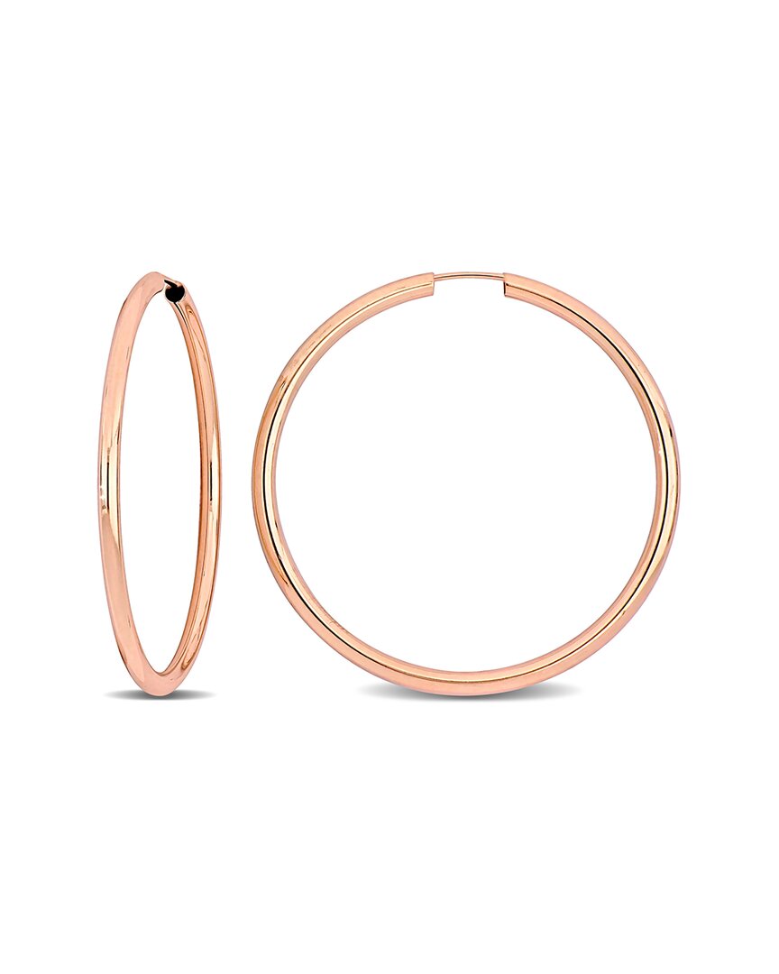 Italian Gold 14k Italian Rose Gold Hoops
