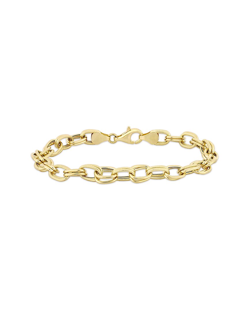 Italian Gold 14k Oval Link Chain Bracelet