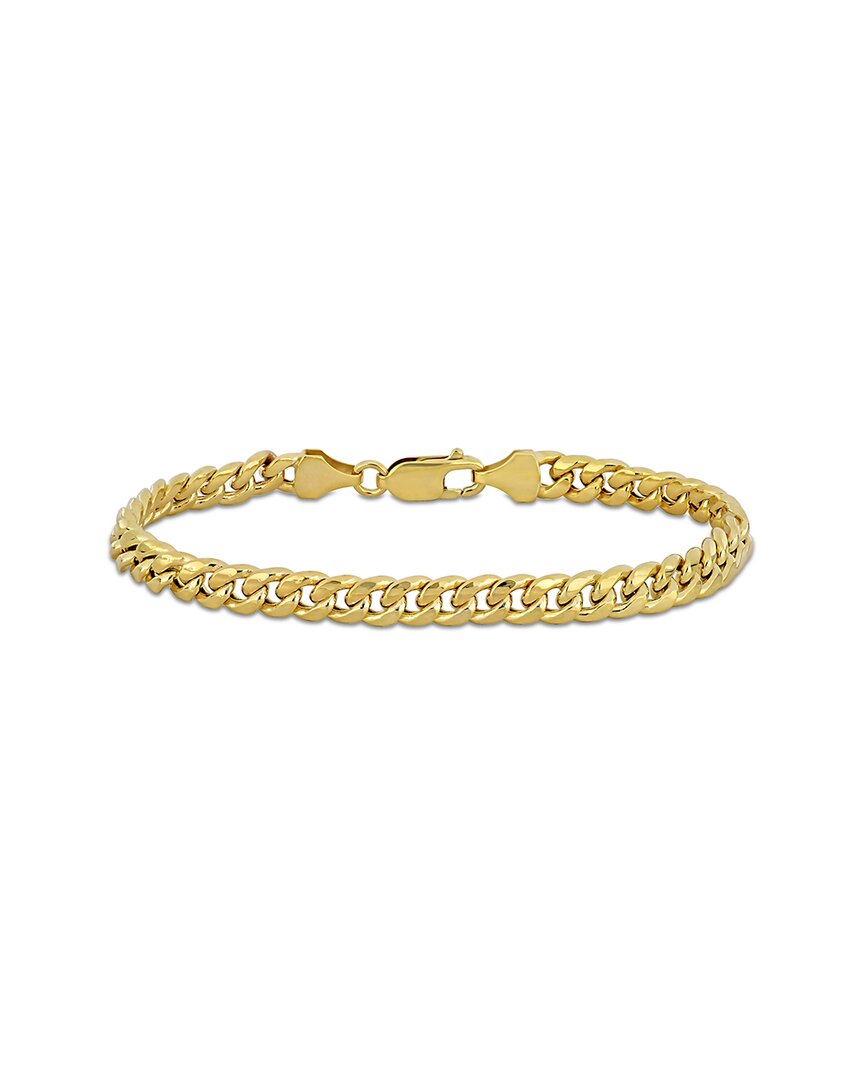 Italian Gold 10k  Miami Cuban Link Chain Bracelet