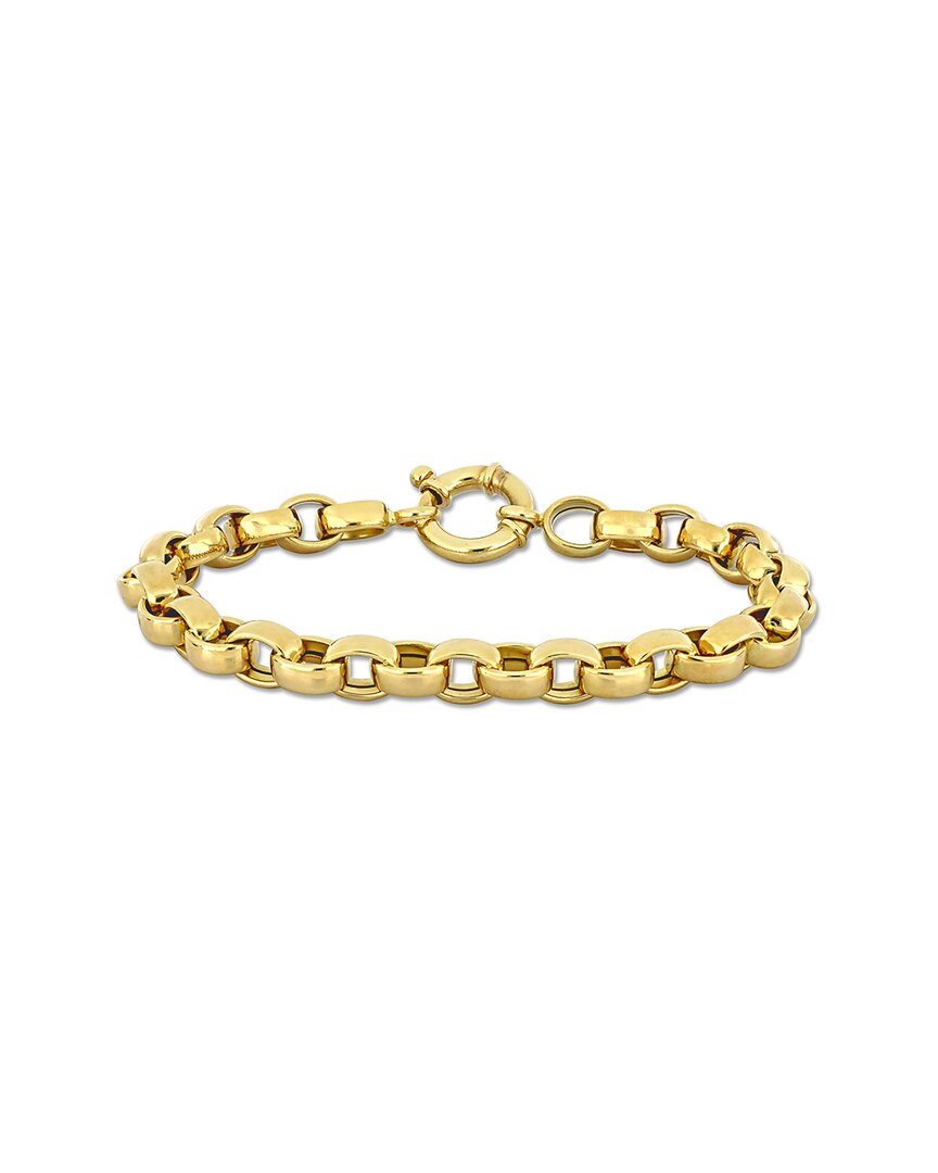 Italian Gold 14k Rounded Link Chain Bracelet