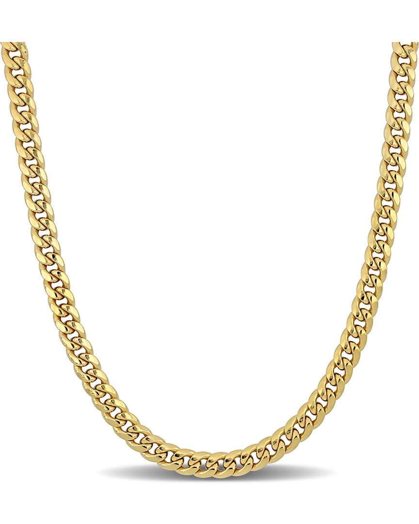 Italian Gold 10k  Miami Cuban Link Chain Necklace