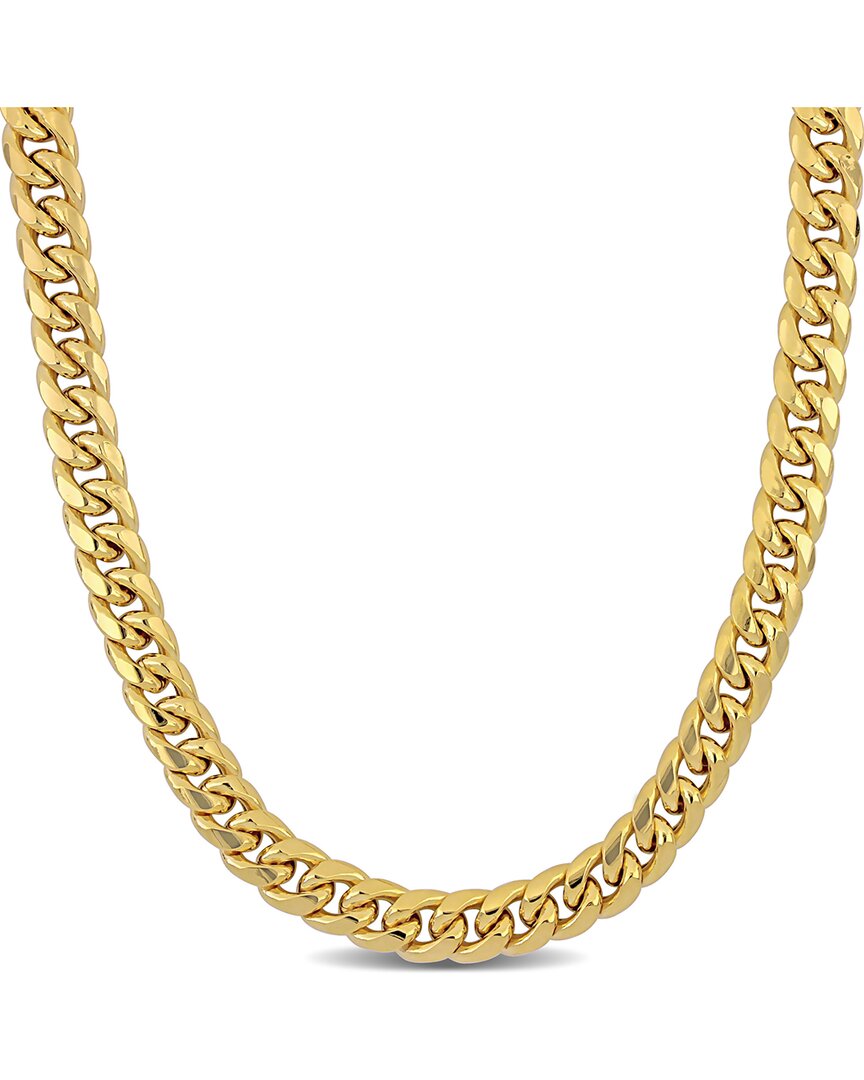 ITALIAN GOLD 10K ITALIAN GOLD MIAMI CUBAN LINK CHAIN NECKLACE