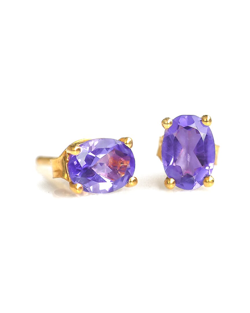 Tiramisu 10k 1.42 Ct. Tw. Amethyst Studs