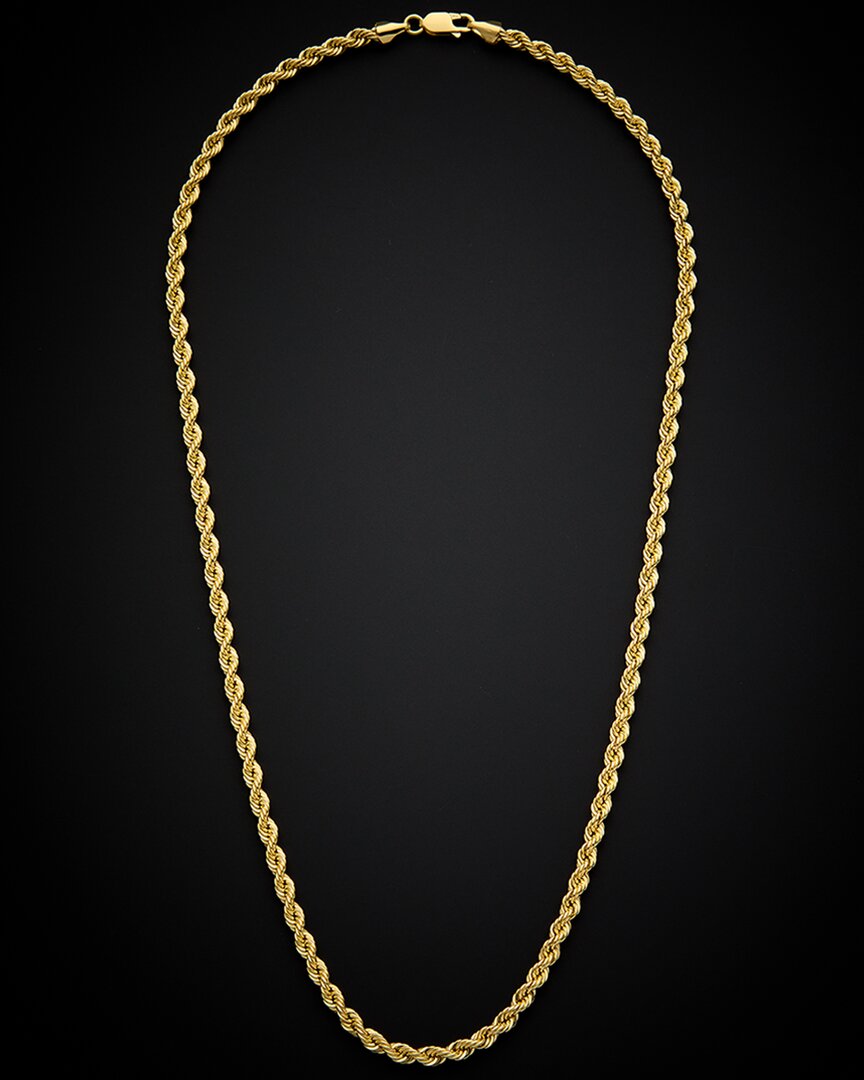 Italian Gold Hollow Rope Necklace