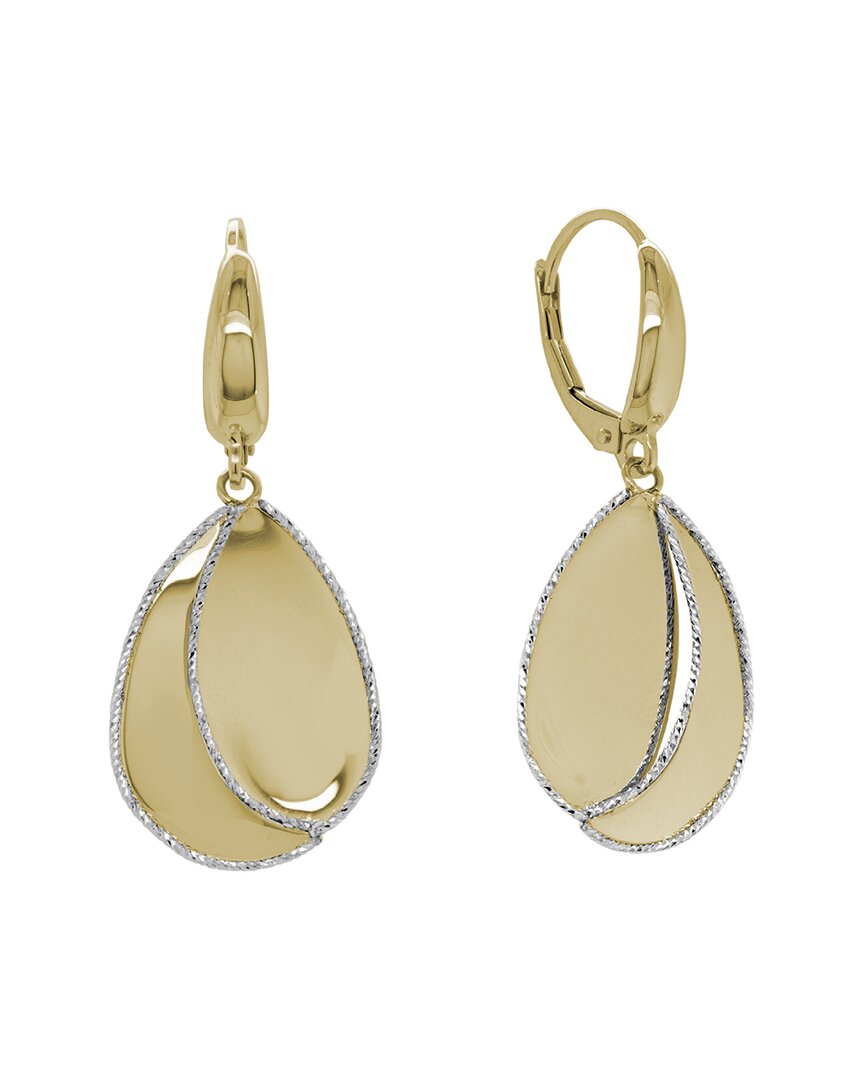 Italian Gold 14k Italian Two-tone  Dangle Earrings