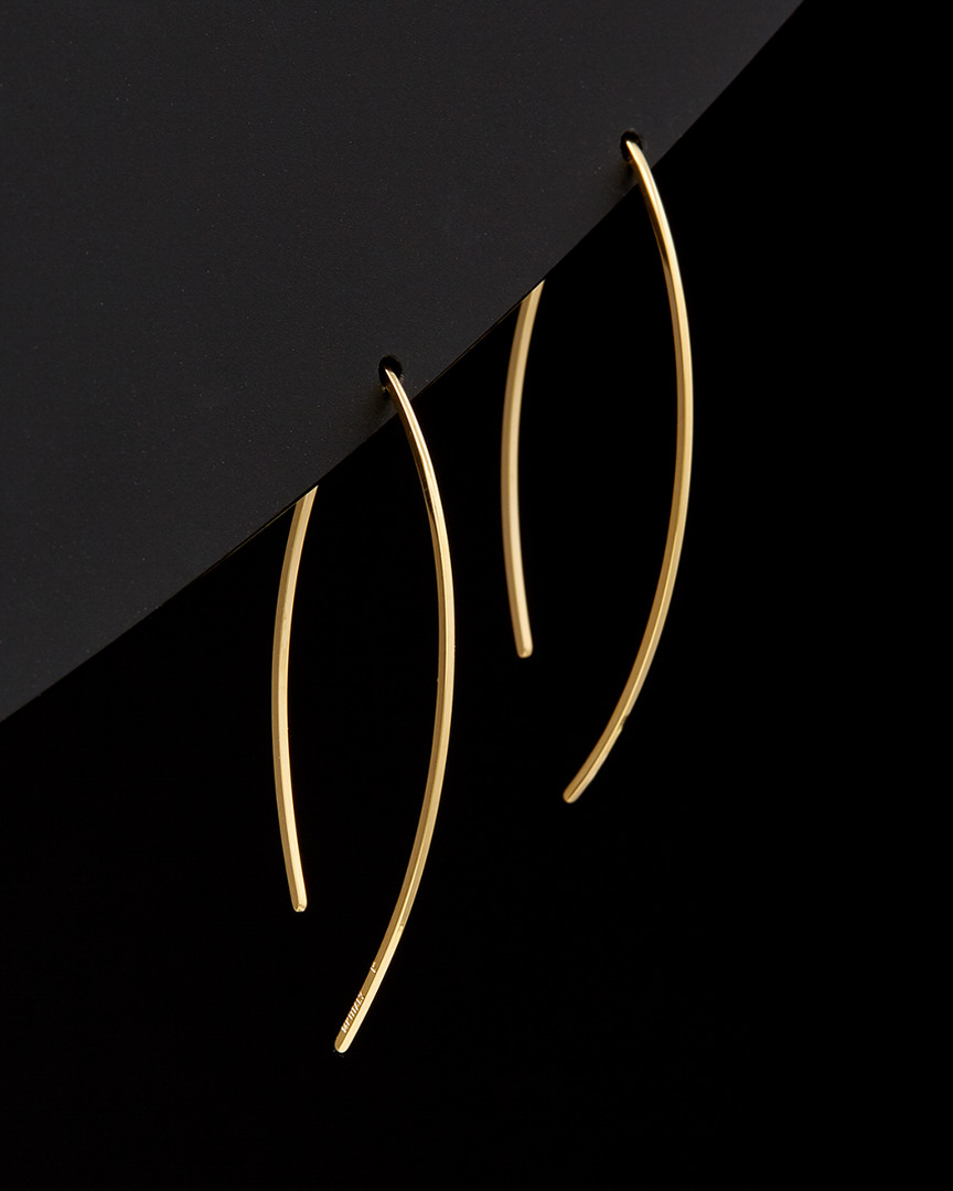 Italian Gold Wishbone Threader Earrings