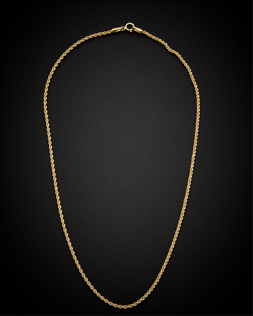 Italian Gold Hollow Rope Necklace