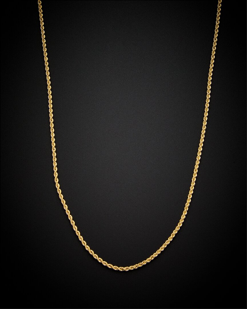 Italian Gold Hollow Rope Necklace