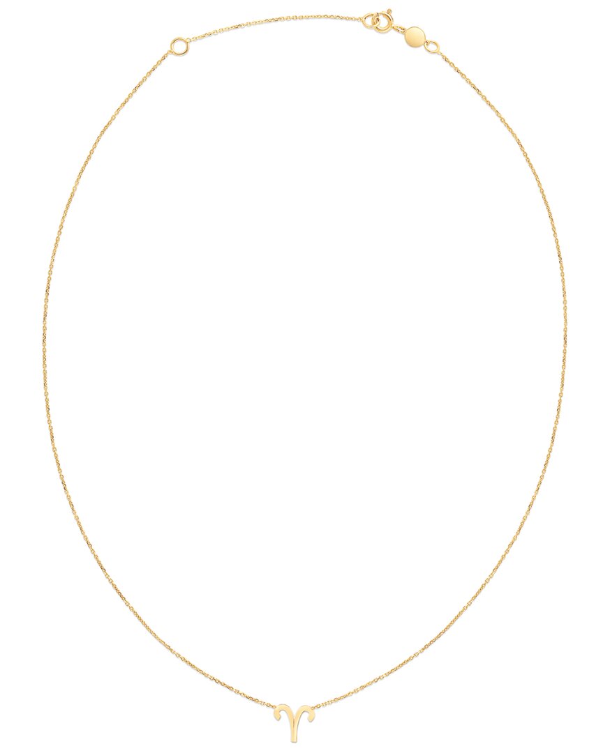 Italian Gold Aries Necklace