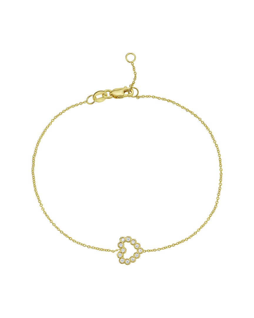 Italian Gold 14k 0.06 Ct. Tw. Diamond Bracelet