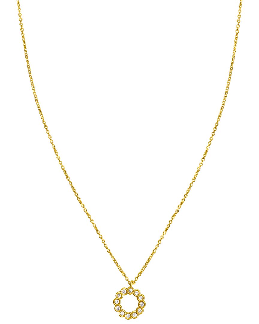 Italian Gold 14k 0.06 Ct. Tw. Diamond Necklace