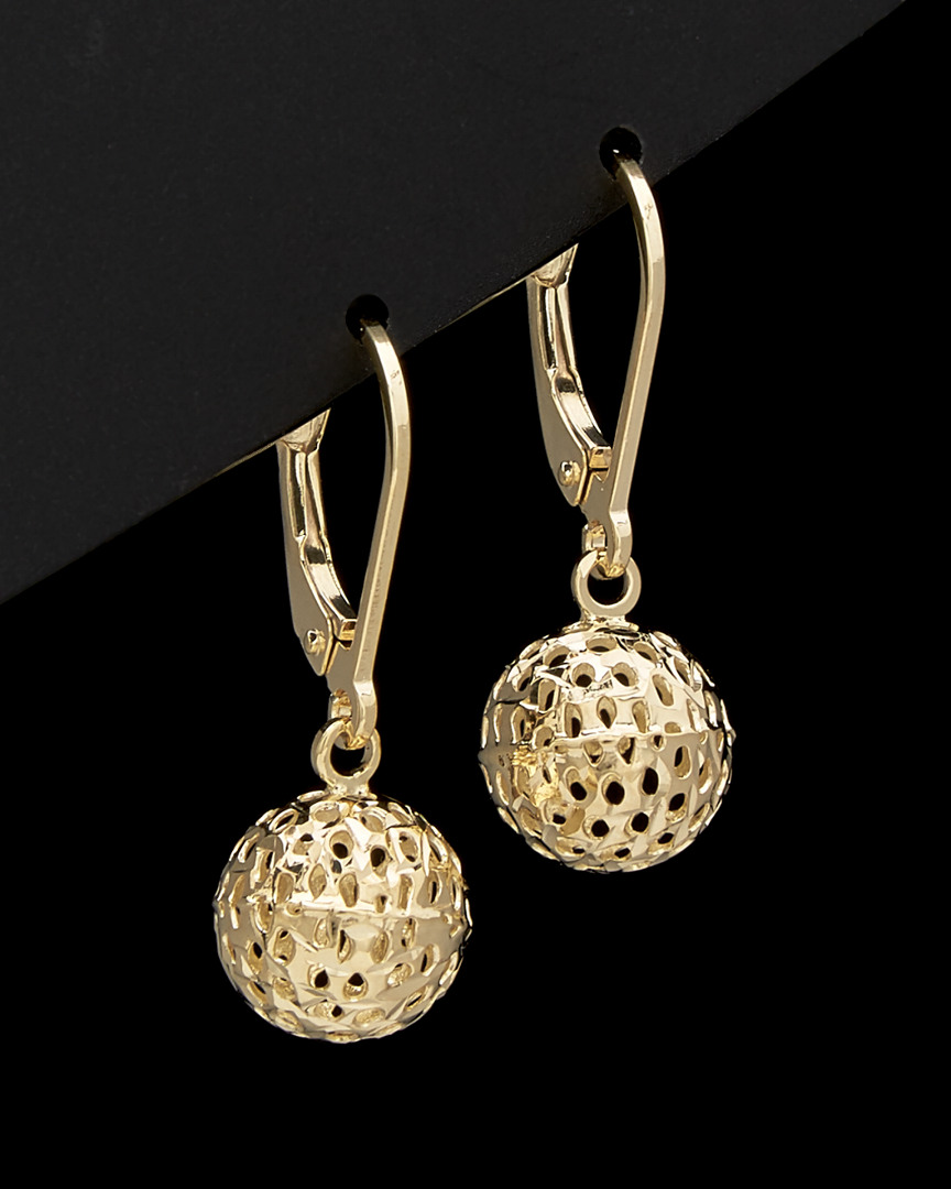 Italian Gold Filigree Ball Earrings