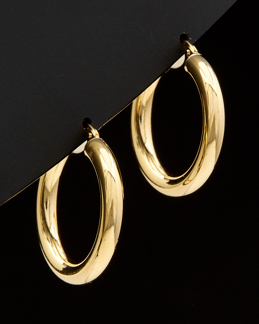 Italian Gold Polished Hoops