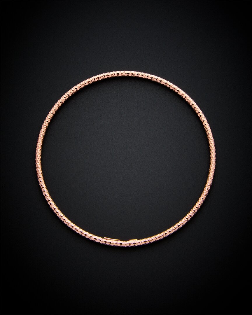 Italian Gold 14k Italian Rose Gold Bangle Bracelet