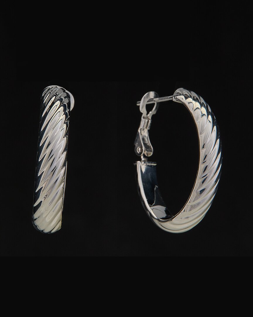 Italian Gold 14k  Oval Hoops