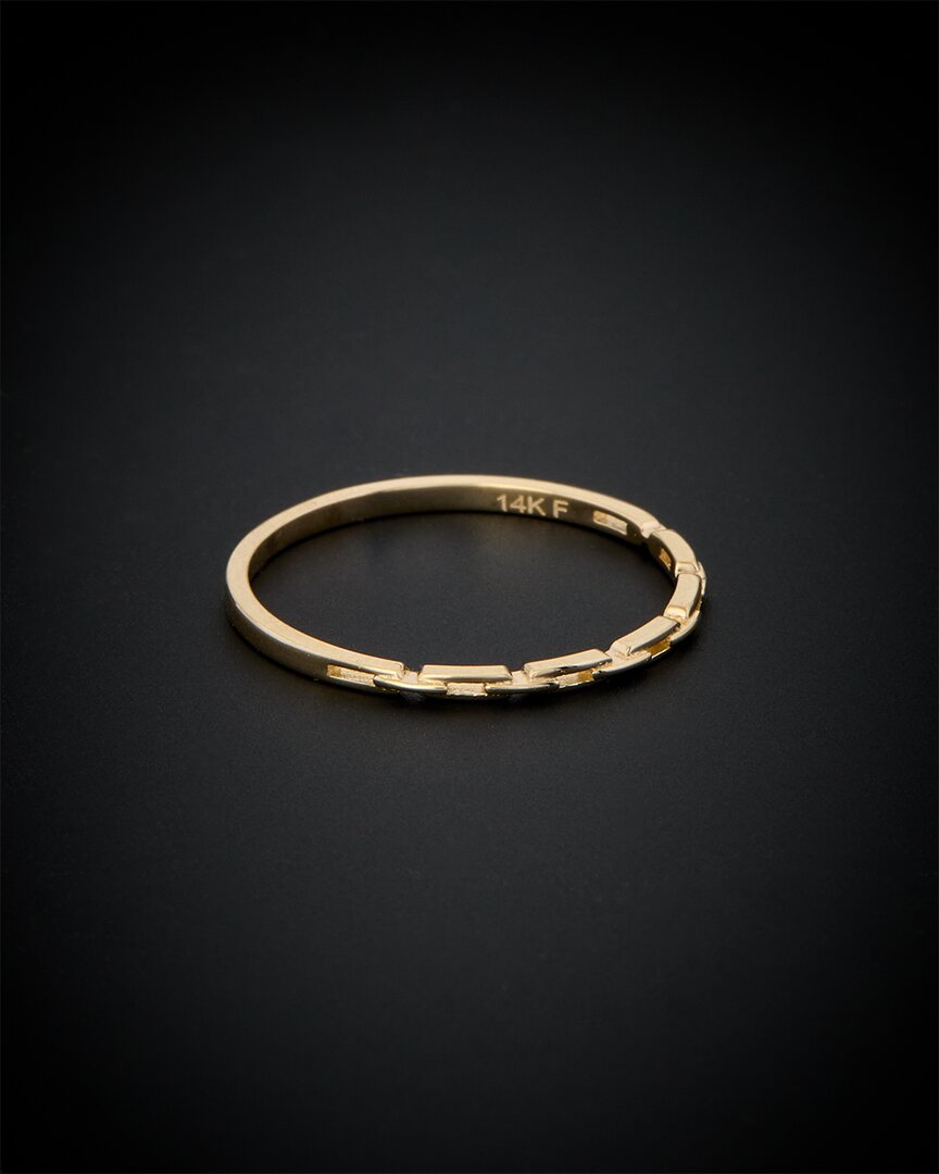 Italian Gold Paperclip Link Ring