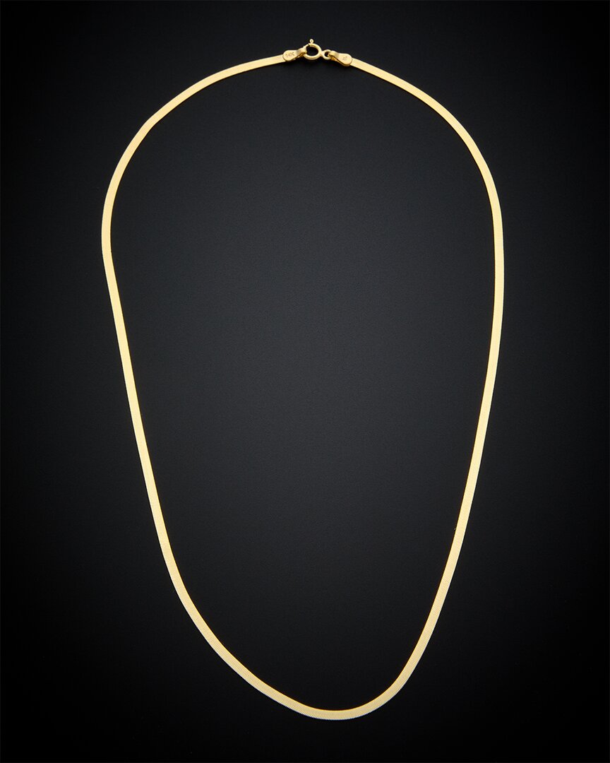 Italian Gold Herringbone Necklace