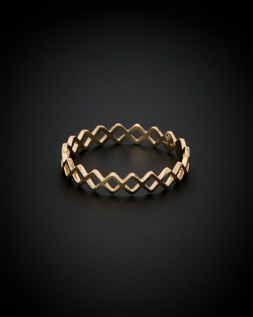 Italian Gold Geometric Ring