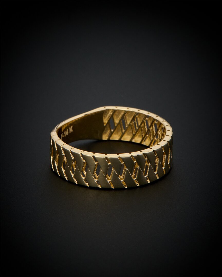 Italian Gold Wave Band Ring