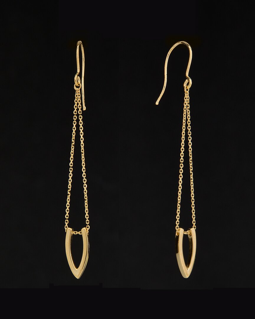 Italian Gold V Chandelier Earrings