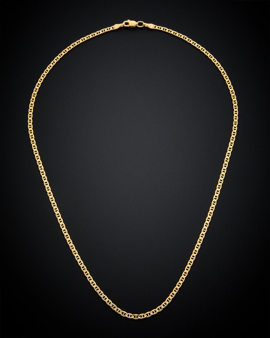 Italian Gold Semi-solid Mariner Necklace