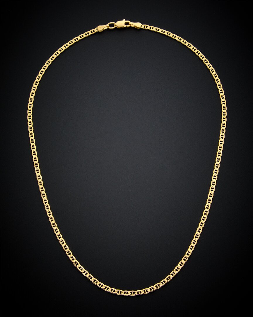 Italian Gold Semi-solid Mariner Necklace