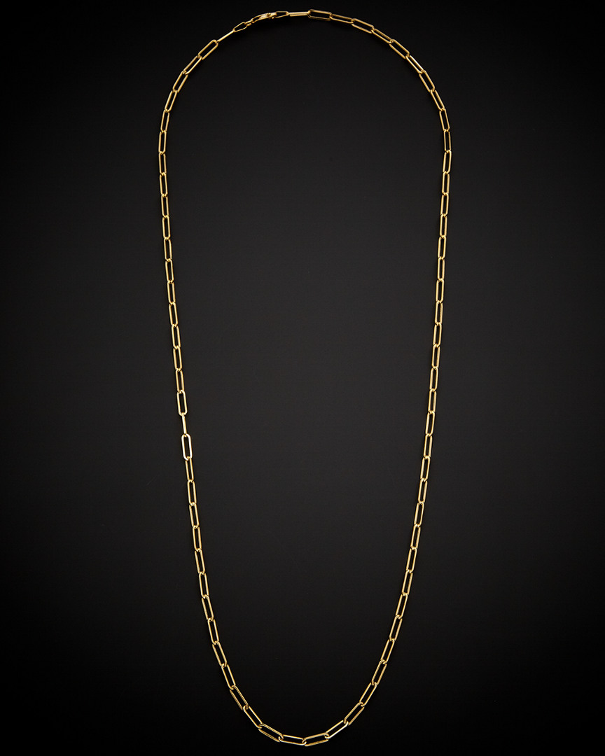 ITALIAN GOLD 14K ITALIAN GOLD POLISHED PAPERCLIP NECKLACE