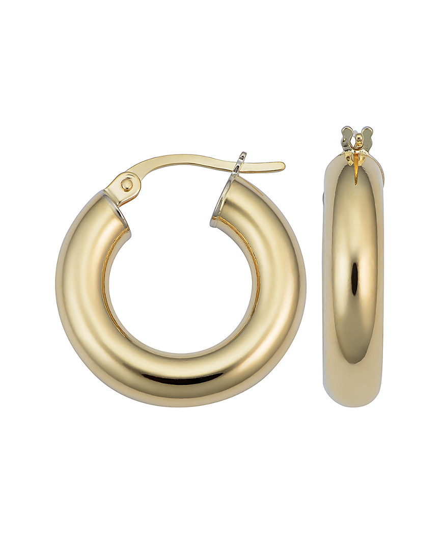 Italian Gold Polished Hoops