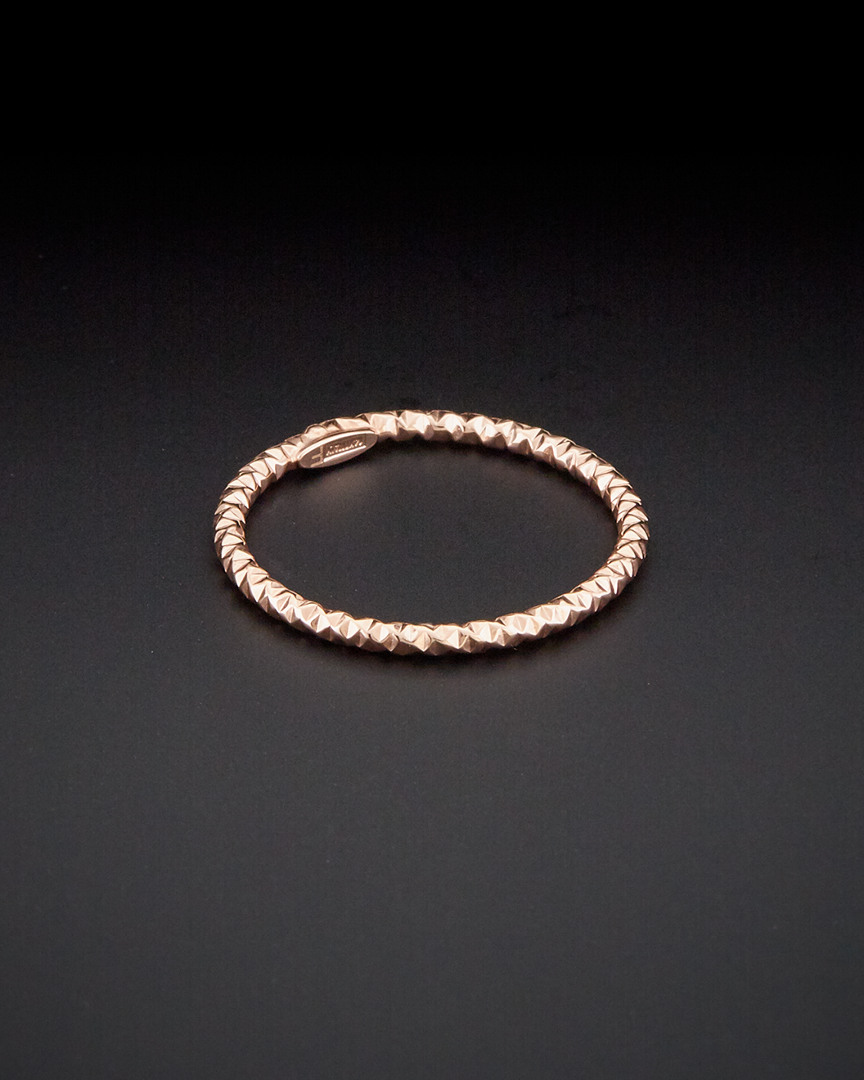 Italian Rose Gold Diamond-cut Band Ring
