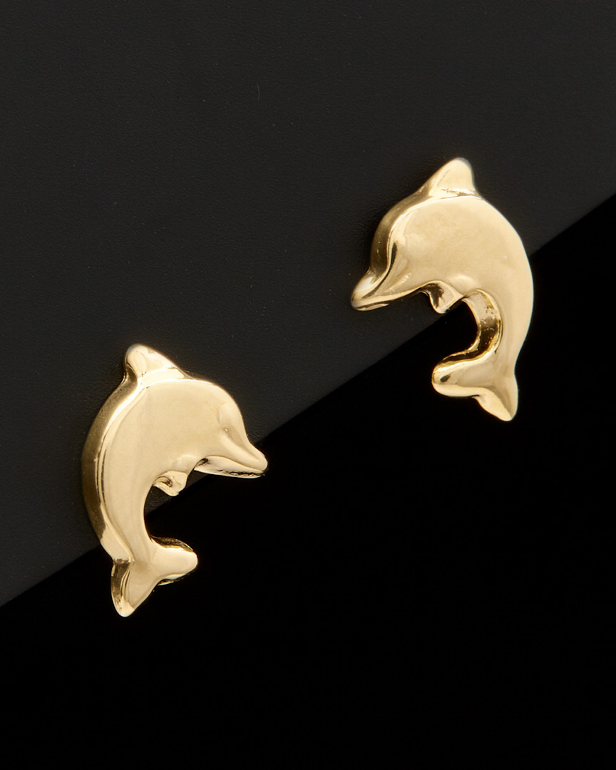 Italian Gold Dolphin Studs
