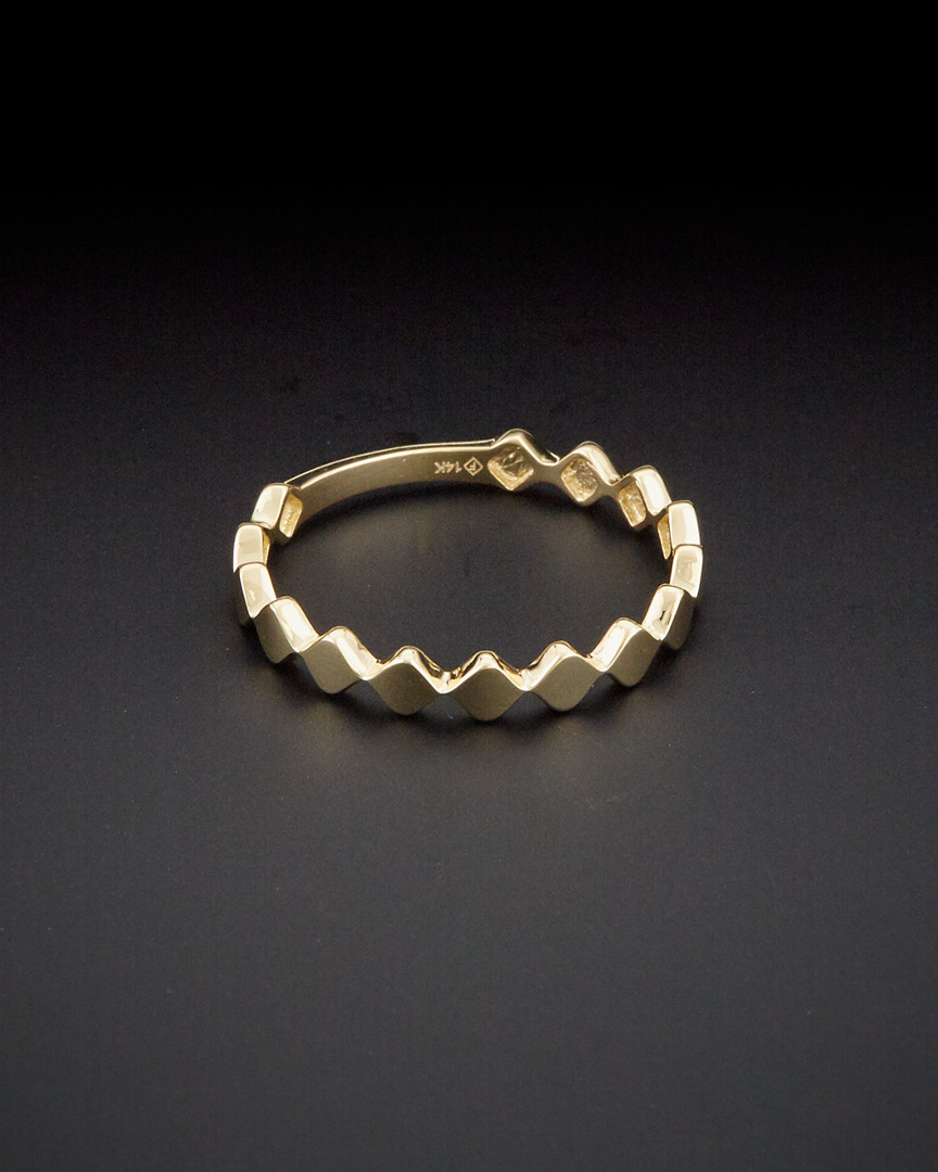 ITALIAN GOLD 14K ITALIAN GOLD GEOMETRIC SHAPE RING