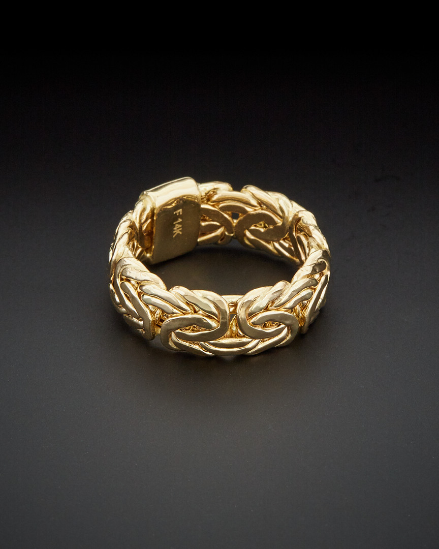 ITALIAN GOLD 14K ITALIAN GOLD BYZANTINE BAND RING