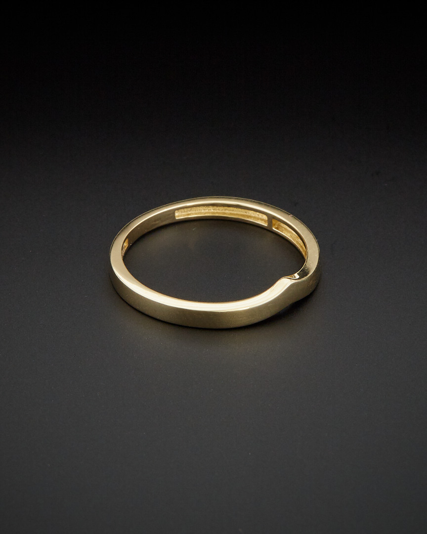 Italian Gold Chevron Band Ring