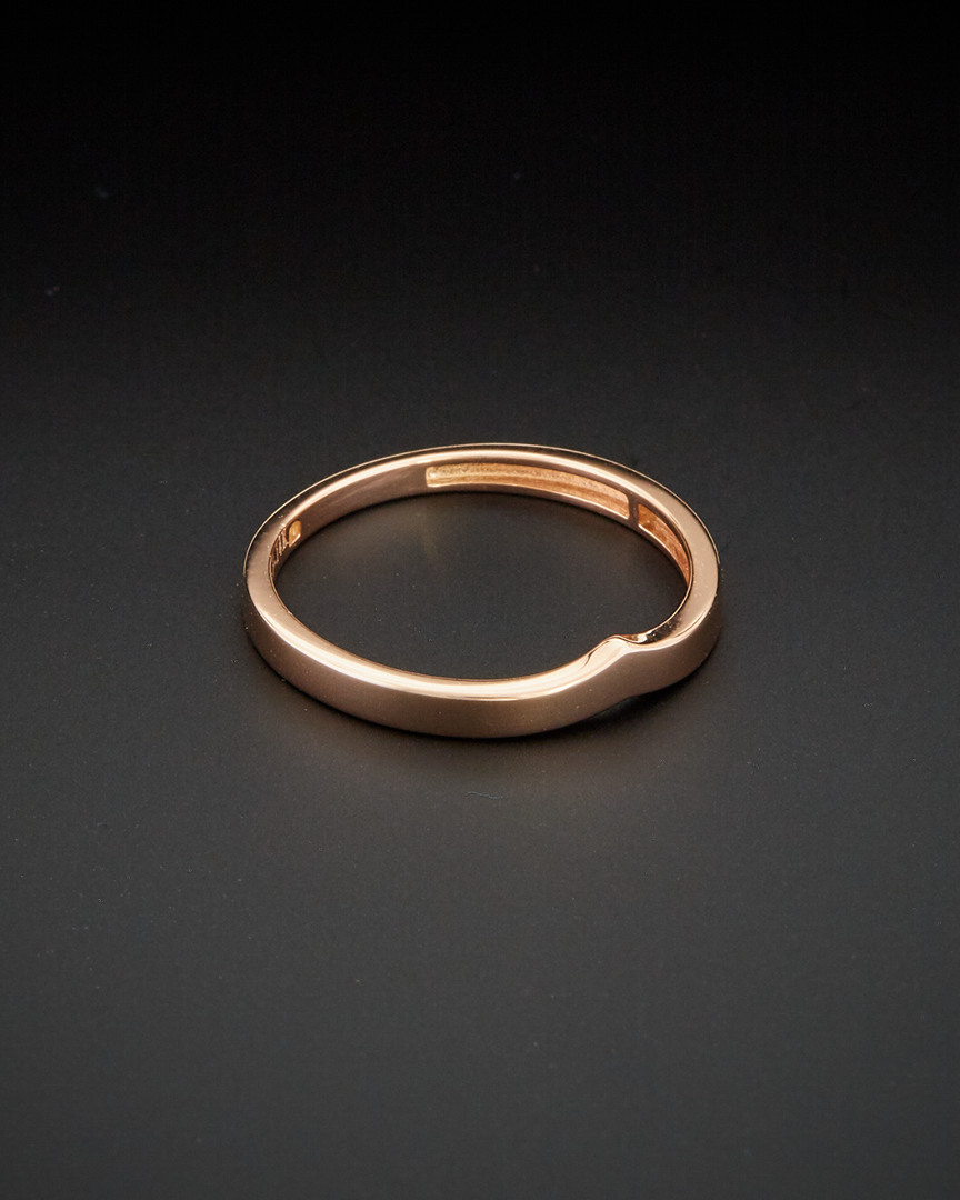 Italian Rose Gold Chevron Band Ring