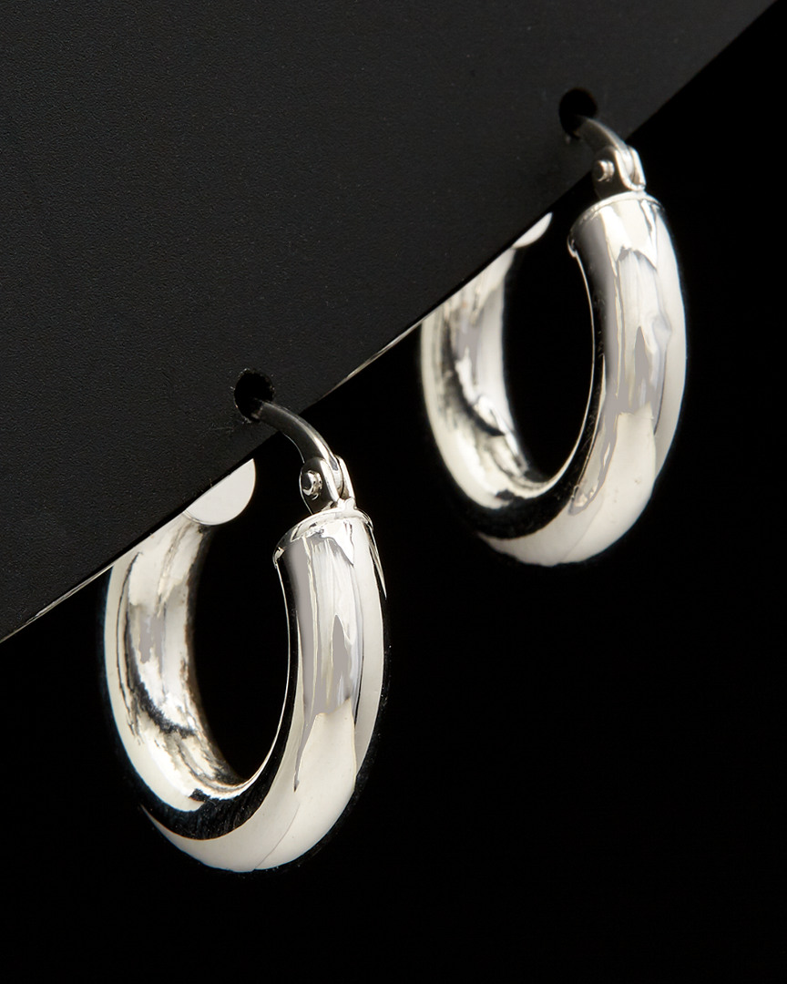 Italian Gold Polished Hoops