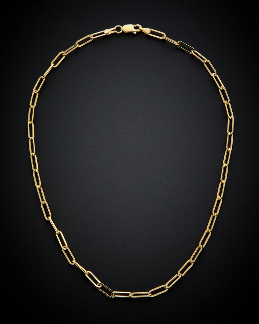 Italian Gold 14k  Paperclip Chain Necklace No Color In Gold