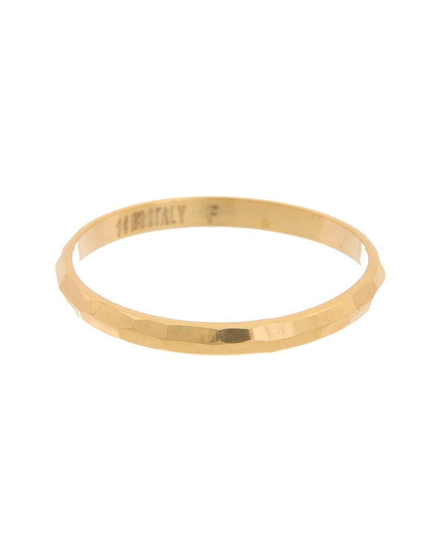 Italian Gold Hammered Ring