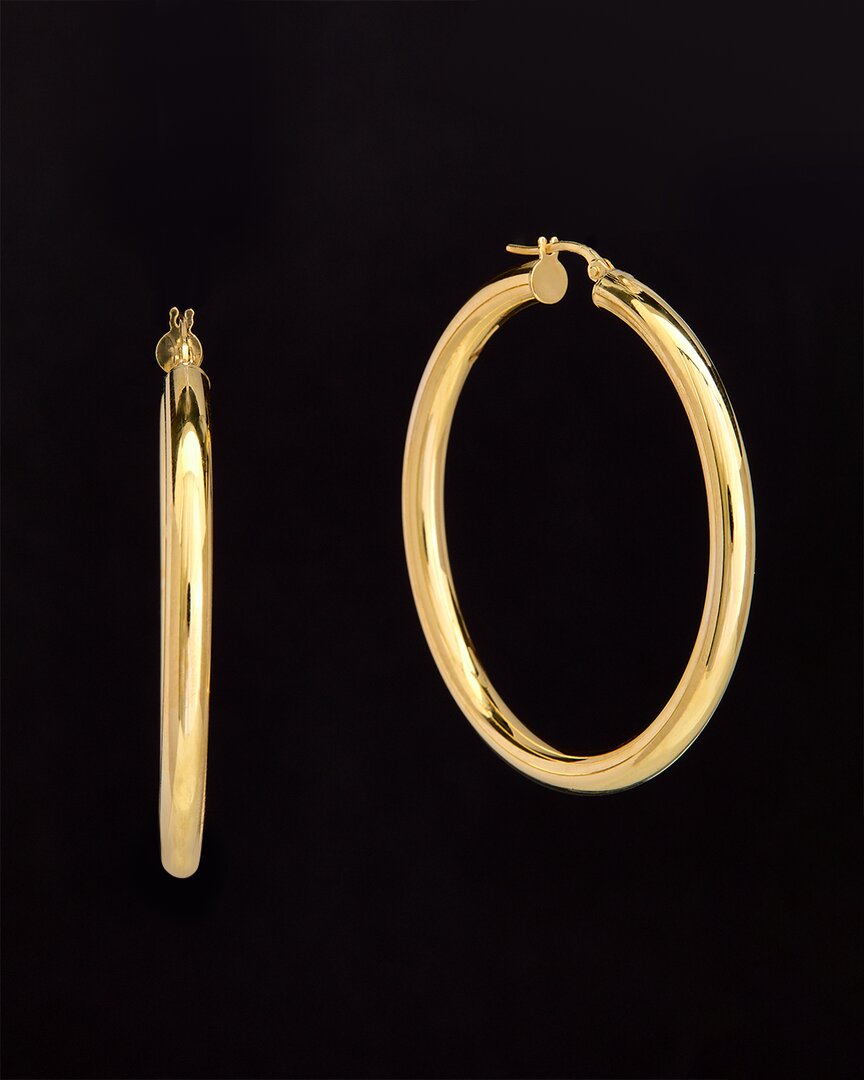 Italian Gold Polished Hoops