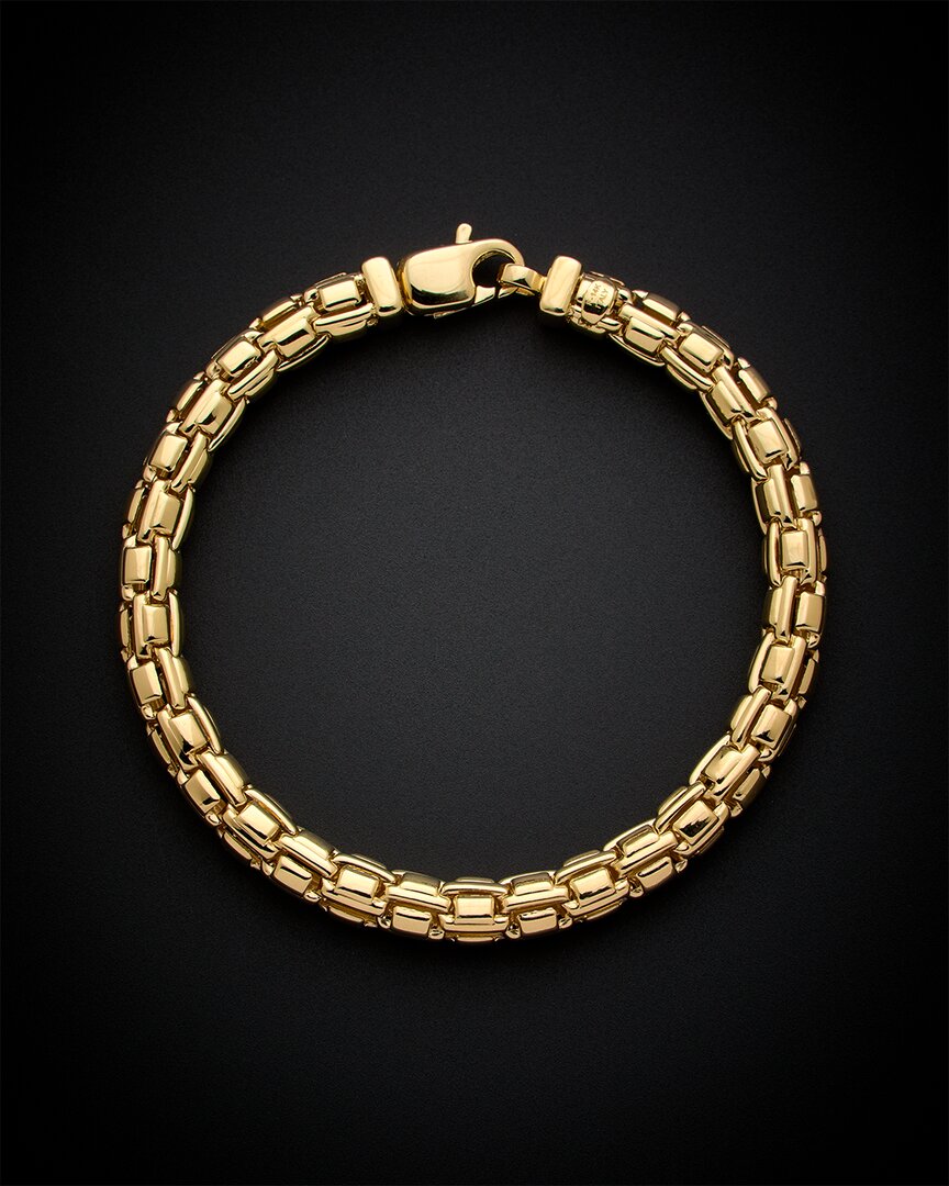 Italian Gold Puff Cage Bracelet