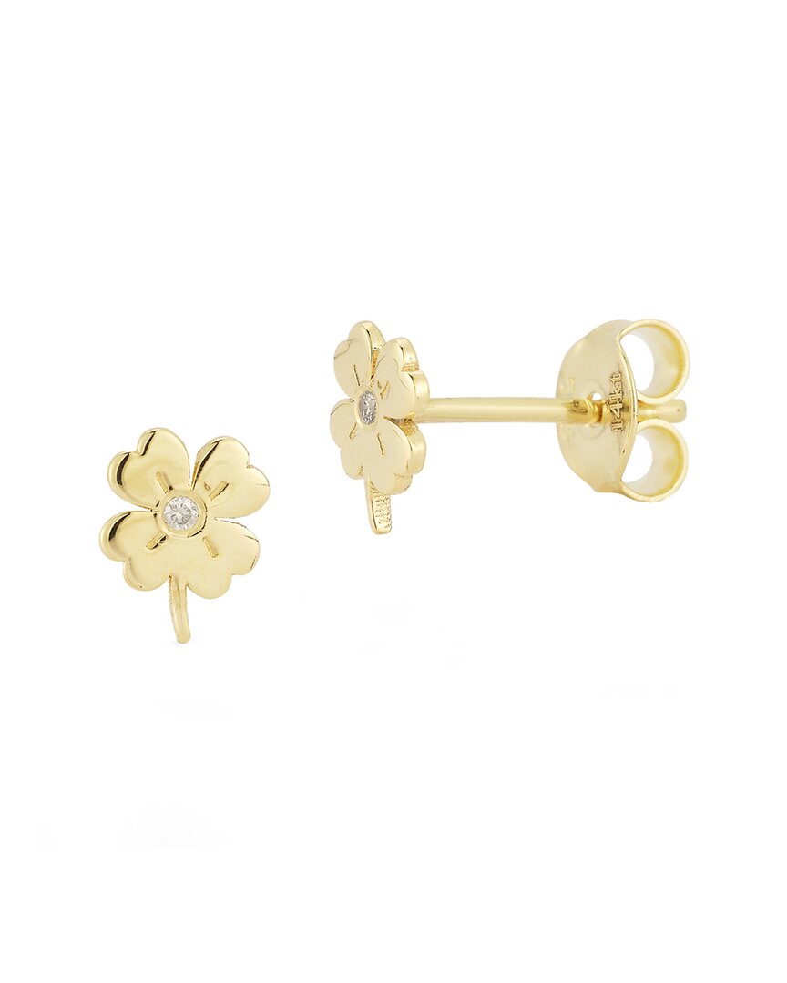 Ember Fine Jewelry 14K 0.02 ct. tw. Diamond Clover Studs
