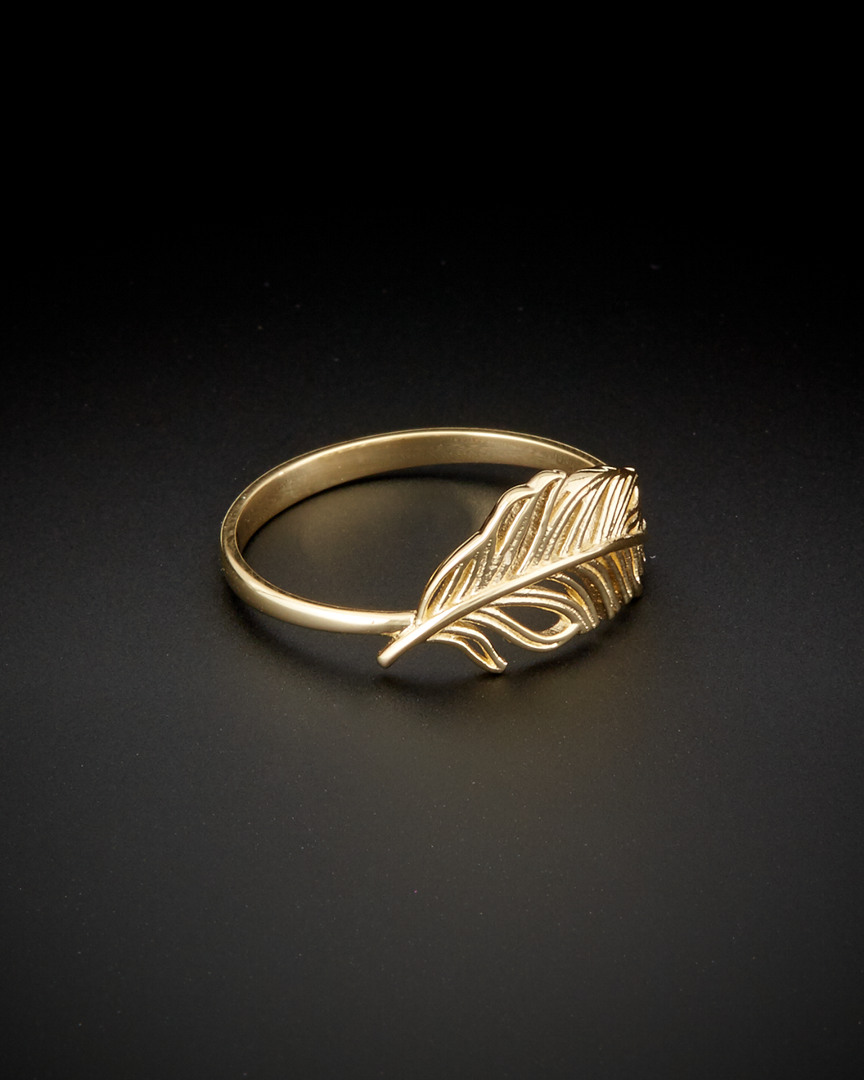 Italian Gold Feather Ring