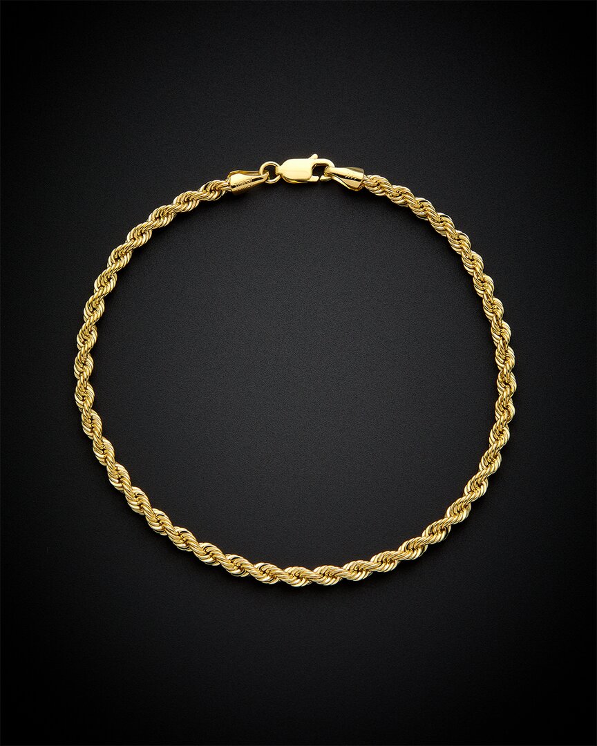 Italian Gold Hollow Rope Bracelet