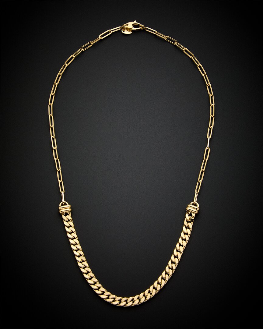 Italian Gold Mixed Link Necklace
