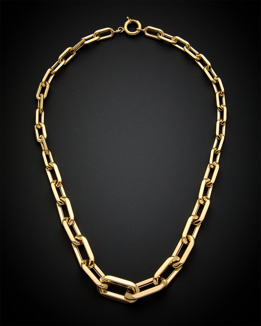 Italian Gold 14k  Graduated Link Necklace