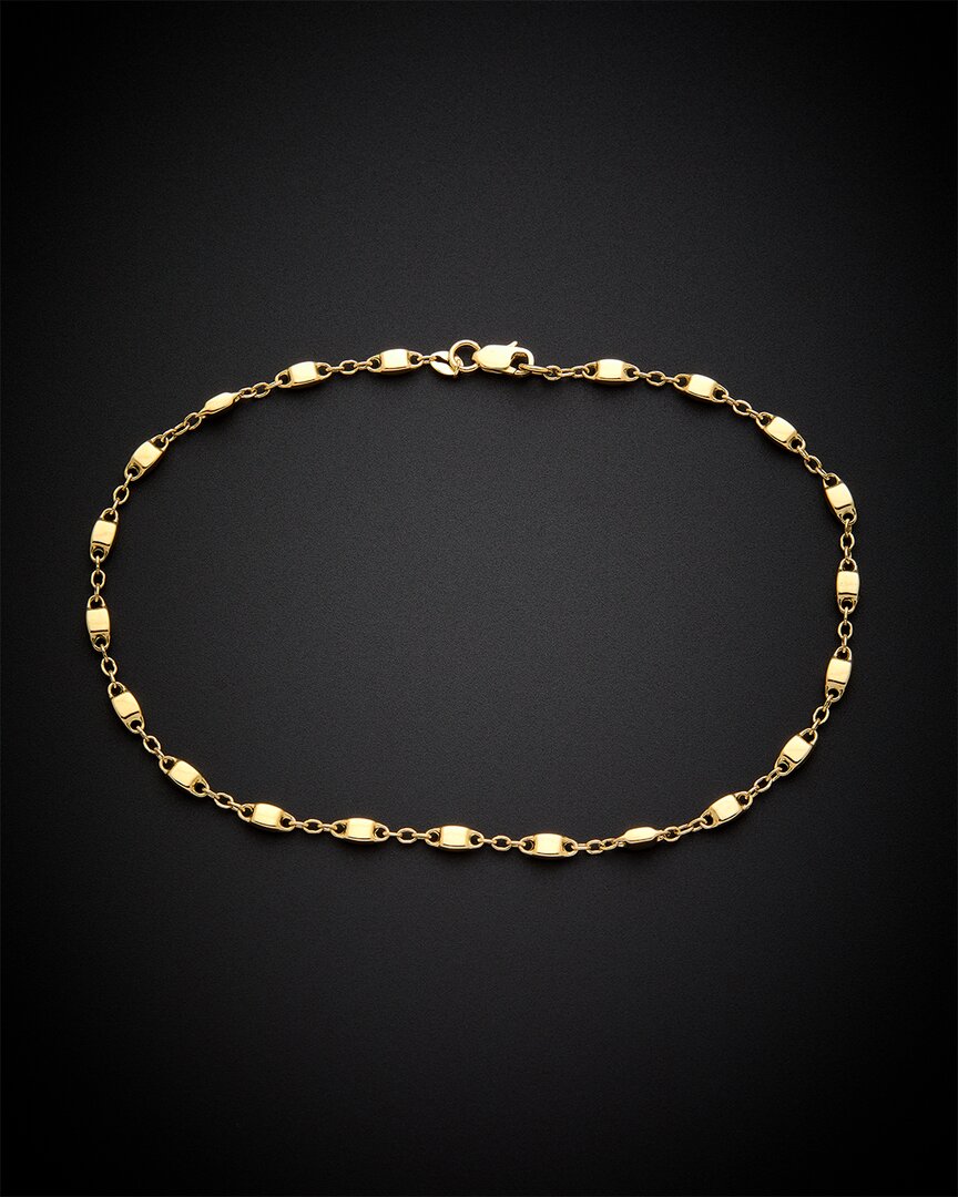 Italian Gold Cube Station Anklet